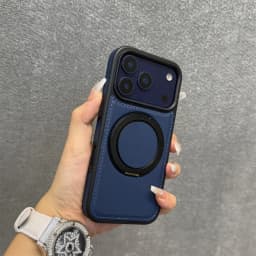 17 ProMax Wax PU Leather Magnetic Charging Phone Case For iPhone 14 15 16 Plus 17 Air 11 12 13 Pro Max 360° Rotating Stand Cover