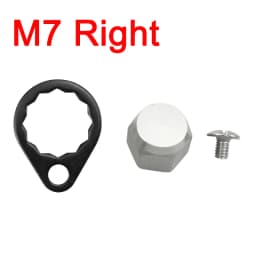 EKfan M8 Daiwa M7 Shimano Left / Right Hand Nut With Black 15MM Lock Washers and Screws For Baitcasting Fishing Reel DIY Parts