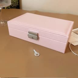 Big Size Large Capacity Dustproof Jewelry Box with Lock Earrings Necklace Ring Storage Packaging Display Boxes for Women