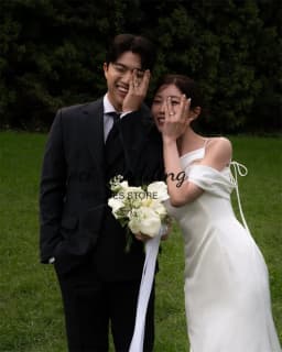 Zoci Elegant One Shoulder Korea Wedding Dresses Customized Spaghetti Straps Mermaid Bride Dress Crepe PhotoShoot Bridal Gown