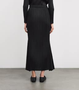 Miyake Pleated Side Pockets Elasticated Waistband Ole Midi Skirts