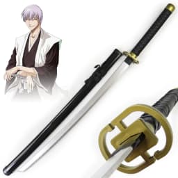 40inch Anime Bleach Schwert Ninja Blade Knife Aizen Sousuke Cosplay Prop Sword Real Sized Japanese Katana Samurai Sabre Toy Gift