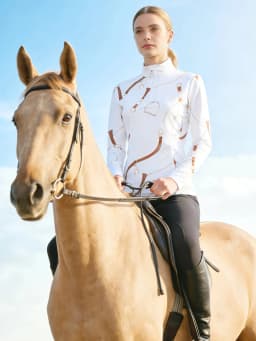 Spring and Summer Long Sleeved Equestrian T-Shirt Riding Top Women's Shirt Riding Outfit Equestrian Clothing Women's Base Knitte