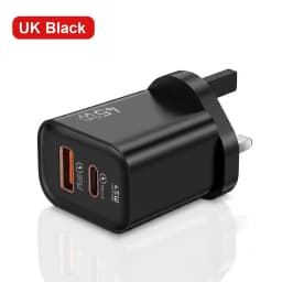45W GaN Fast Charger Dual Port USB C PD3.0 QC3.0 Quick Charging Block Fireproof PC Wall Adapter For Smart Mobile Phones