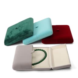 Pearl Necklce Gift Box Velvet Necklace Packaging Box Ring Holder Display Showcase Pendant Organizer