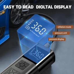 Portable Tire Inflator 150PSI, 3X Faster Wireless Air Pump, Digital Display, LED Light, USB Charging for Car, Moto, Bike, Ball