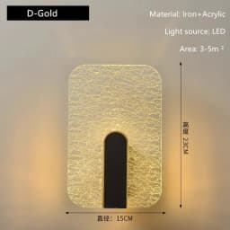 New Light Luxury Acrylic Wall Lamp AC90-260V Staircase Hallway Background Wall Living Room Bedroom Bedside Minimalist Wall Lamp