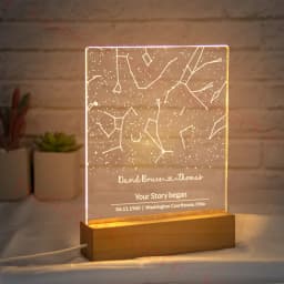 Personalized Constellation Chart Lamp Customized Bedroom NightLight for Couples MOM DAD LOVE Family Birthday Day Souvenirs Gift