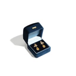 High End Rounded Edge Velvet Jewelry Storage Box with Multi Compartments for Earrings Rings Bracelets Necklaces Organizer Gift