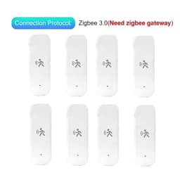 Tuya Zigbee Human Motion Sensor 4-in-1 Detector with Luminance Temperature Humidity Sensor 10G MmWave Radar Smart Life APP