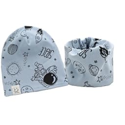 2024 New Cotton Children's Single-layer Hat Scarf 2-piece Set Spring Autumn Girls Hat Scarf Baby Boys Head Cover Kids Hat Set
