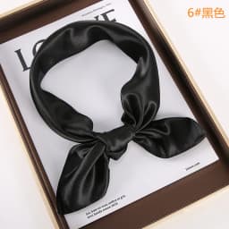 Solid-color Square Scarf single-color Imitation Silk Small Square Plain Glossy Satin Color Tween Performance Silk Scarf SJ19
