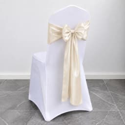 Wedding Decoration Chair Satin Sash Bow Tie Self-Tie 10 Pieces Per Lot Plain Solid Colour Birthday Party Festival Hotel Holiday