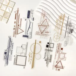Journal GO 20pcs Creative Geometric Interleaving Stickers for Collage Junk Journal Scrapbooking Diary Card Craft Making