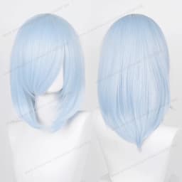 Anime 40cm Medium Basic Synthetic Bang Blond Cosplay Wig Black White Red Pink Green Brown Gold Blue Women Heat Resistant Hair