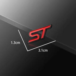 3D Small Metal Car Interior ST Emblem Car Steering Wheel Sticker Auto Body Window Decals Decor For Ford Focus Mondeo Fiesta MK3