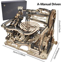 3D Wooden Puzzle DIY Marble Run Building Model Kit STEM Educational Construction Toys for Kids Adults Teens Boys Girls Gifts