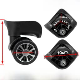 Universal Luggage Wheel Replacement Parts Quiet Universal Spinner Wheels Repair for Suitcase Password Box Shock Absorption