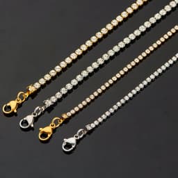 CZ Necklace Iced Out Bling Chain 2mm/3mm Sexy Choker Stainless Steel For Women Jewelry Accessories