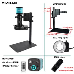 YIZHAN 4K 1080P HD Electronic Microscope HDMI 60PFS USB Microscope Camera Industrial Video Digital Microscope For PCB Soldering
