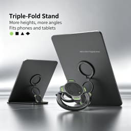 Double-Sided Magnetic Finger Ring Holder Rotate Phone Stand MultiFunction Finger Ring Bracket Portable Lazy Man Stand For iPhone