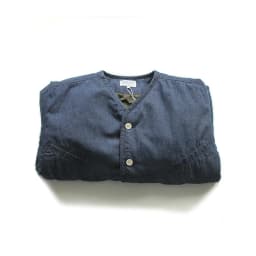 Retro Japanese Style Thick Cotton Jacket V-Neck Denim Layering Outerwear Youth Loose Fit Polyester Short Sleeve Regular Length