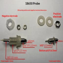 1Set Metal 18650 Test Stand Probe Internal Resistance Tester Accessories Battery Divider Cabinet Battery Test Probe