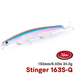 TSURINOYA 163S Ultra Long Casting Sinking Minnow Sea Fishing Lure STINGER 163mm 34.2g Seabass Tuna Saltwater Large Hard Baits