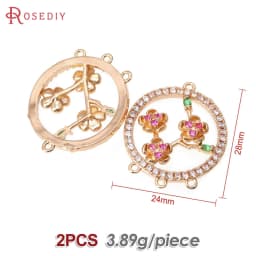 High Quality 18K Gold Color Brass and Zircon More Style Earrings Connect Charms Pendants Jewelry Making Diy Findings Accessories