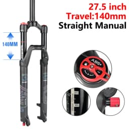 Bicycle Fork 26 27.5 29 Inch MTB Air Damping Shock Absorption Boost Barrel Shaft 100/110mm Disc Brake Magnesium Alloy Front Fork