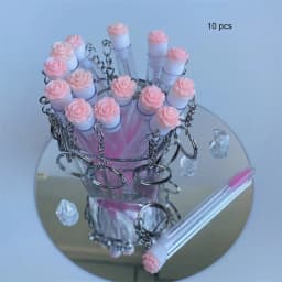 Reusable Eyelash Brush Tube Keychain Plastic Portable Mini Lash Comb Spoolie Container Glitter Cils Mascara Wands Keyring
