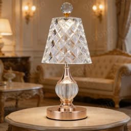 GGbingo Crystal Desk Light Home Decor LED Table Light Luxury Table Lamp Rechargeable Bedside Light Reading Lamp