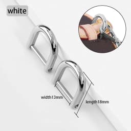 CRAZYSMITH 2pcs Detachable D Buckle Bag Straps Hardware Bag Accessories Zine Alloy Opening D Buckle Inner Diameter 13mm