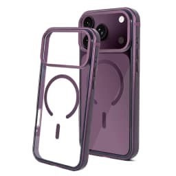 Metal Bumper Camera Ring Clear PC Case For iPhone 18Pro 18 17 Pro Max Alloy Frame Heavy Duty Transparent For Magsafe Back Cover