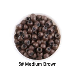 5000pcs Silicone Nano Rings 2.9x1.6x2.0mm Copper Micro Beads with Silicone Line 7 Color Options for Nano Tip Hair Extensions