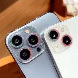 Bling Glitter Diamond Clear Camera Lens Protector Case for IPhone 15 14 13 12 17 16 18 Pro Max Mini Plus 18Pro 18Promax Cover