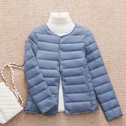 Autumn Winter New round Neck down Cotton Jacket Lightweight Women's Warm Inner Liner Fashionable Cotton Coat Short Style