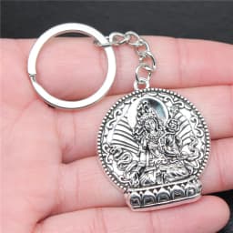 Buddha Keychain Keyring Spiritualist Key Ring Gift For Men Women Friend Car Key Chain Ring Holder Souvenir For Gift