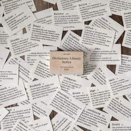 100Pcs Vintage Dictionary Library Series Word Label Craft Paper Memo Pad Junk Journal Diary Album Scrapbooking Material Paper