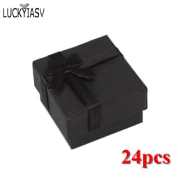Ring Gift Box Jewelry Organizer Paper Box Ring Packaging Box Jewellry Store Container Earring Case 24pcs/Lot