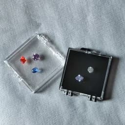 Transparent Diamond Box Gemstone Display Tray Floating Gem Packaging Storage Case Beads Display Showcase Gems Organizer Box