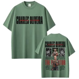Limited Do Bronx Charles Oliveira Retro Graphic T Shirt Men's Clothing 100% Cotton Oversized T Shirts Fashion Trend Cool T-shirt