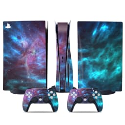 Sticker for PS5 Disk Console and 2 Controller Vinyl Decal Decorative Wrap Cover for Game Skin