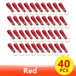 1/100pcs 8Color PU Leather Keychain Business Gift Suitable for Men and Women Car Key Strap Waist Wallet Keychains and Keyrings