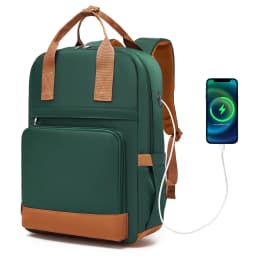 Unisex Waterproof Laptop Backpack – Fits 15.6", Lightweight for Work/Travel, Headphone Port & Luggage Strap (Minimalist Design)