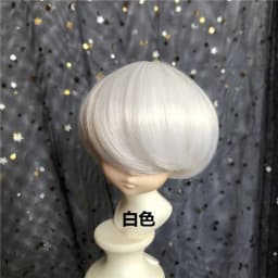 Doll's Wig for 1/3 1/4 1/6 1/8 Male Female Bjd Doll Wolf Tail Type Short Hair Diy Girl Toys Dress Up Doll Accessories, No Doll