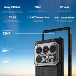 IIIF150 Raptor 5G Rugged Smartphone Android 14 Rugged Mobile Phone 6.78'' 120Hz AMOLED Display 16GB+512GB 50MP 10000mAh 65W