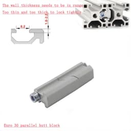 European Standard Aluminum Profile One-Line Connector Parallel Clamping Head 2020 3030 Docking Fixed Block Built-in Connector