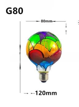 LED Hand Painted DIY Color Decorative Light Bulb 4W ST64 G80 G125 220V Christmas Ambient Light ST64 G80 G95 G125 Light Bedroom