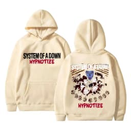 Vintage Rock Band System of A Down Hypnotize Print Hoodie Men Alternative Metal Music Sweatshirt Mens Gothic Harajuku Streetwear